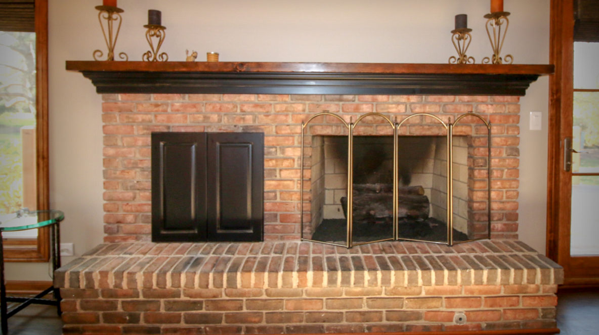 Refurbished Brick Fireplace