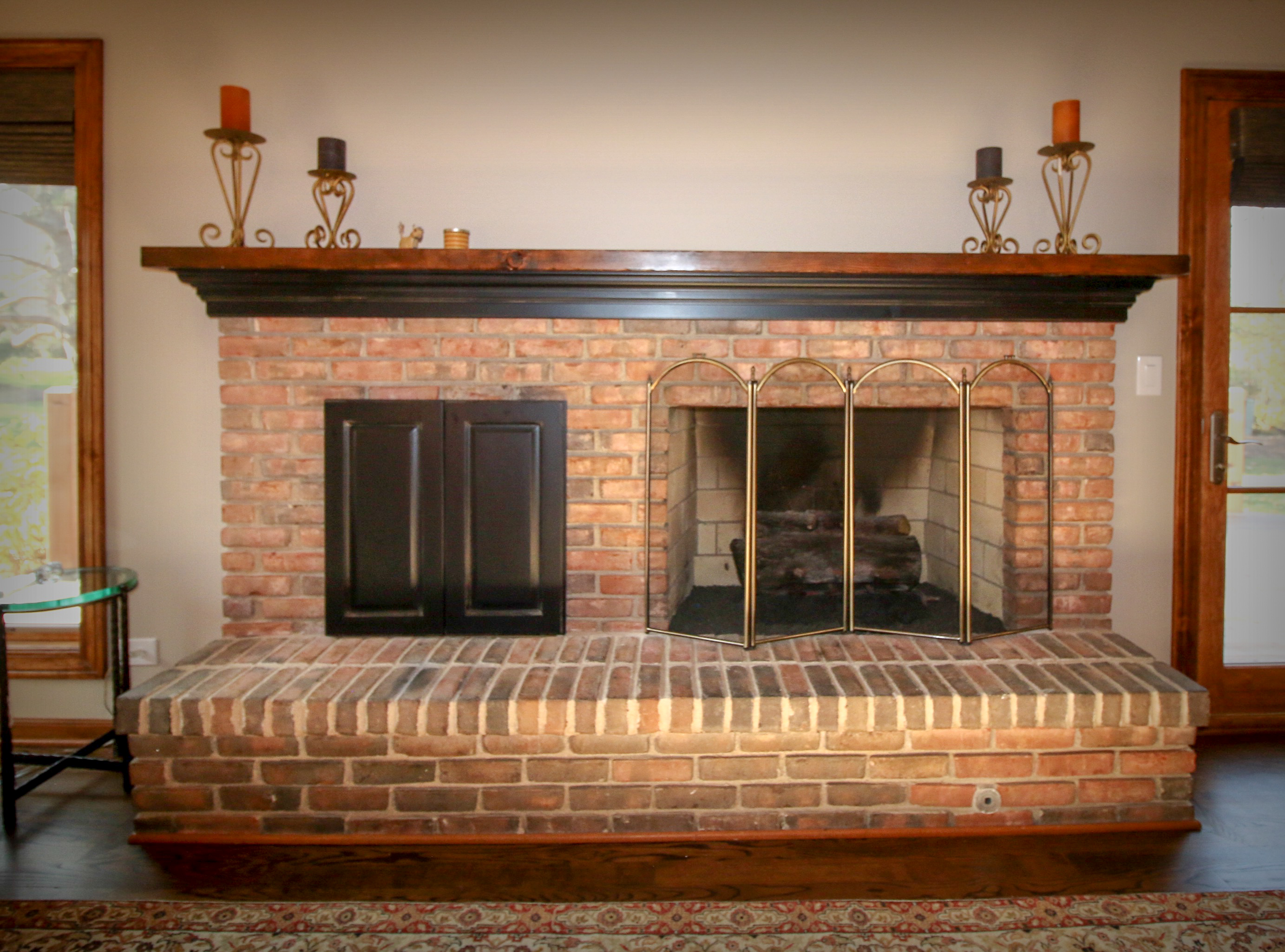 Refurbished Brick Fireplace