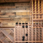 Large Wine Cellar with Reclaimed Pallet Wall Board