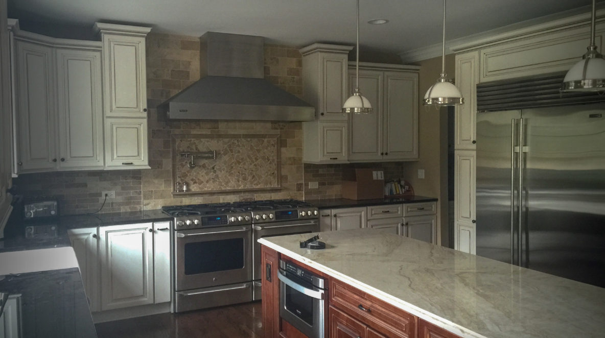 Beautiful Kitchen with multicolor cabinets