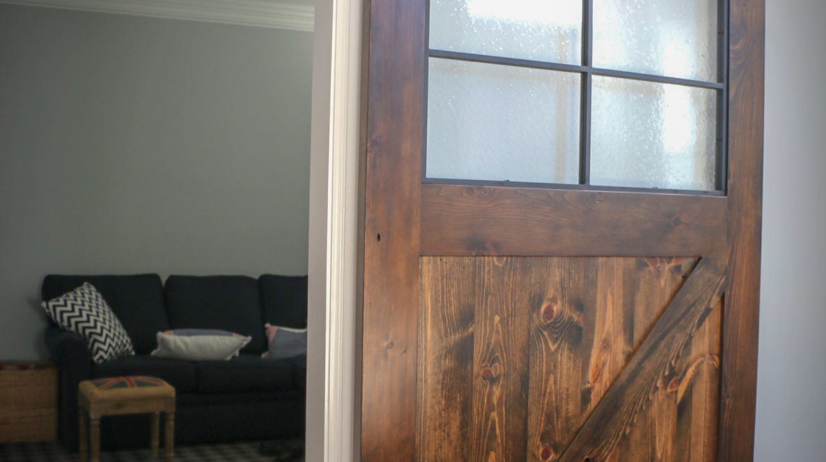 Custom Barn Door made with Reclaimed Timbers