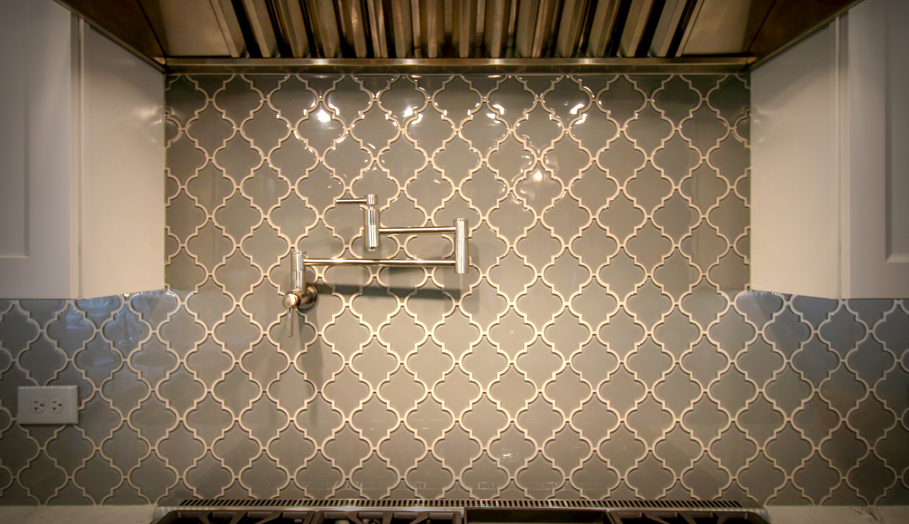 Decorative Tile Backsplash with Pot Filler