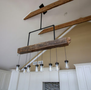 Custom Light Fixture from Reclaimed Beam