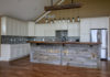 Kitchen Remodel with Custom Reclaimed Barnwood Breakfast bar