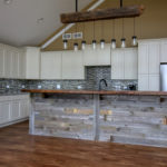 Kitchen Remodel with Custom Reclaimed Barnwood Breakfast bar