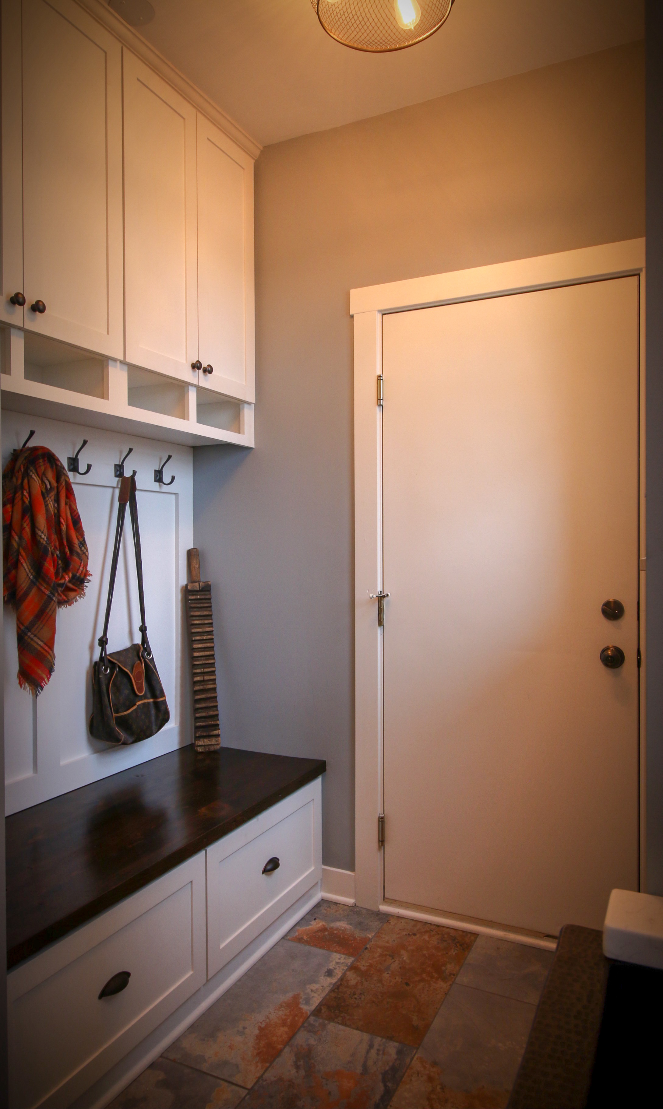 Mudroom with Custom Storage Bench