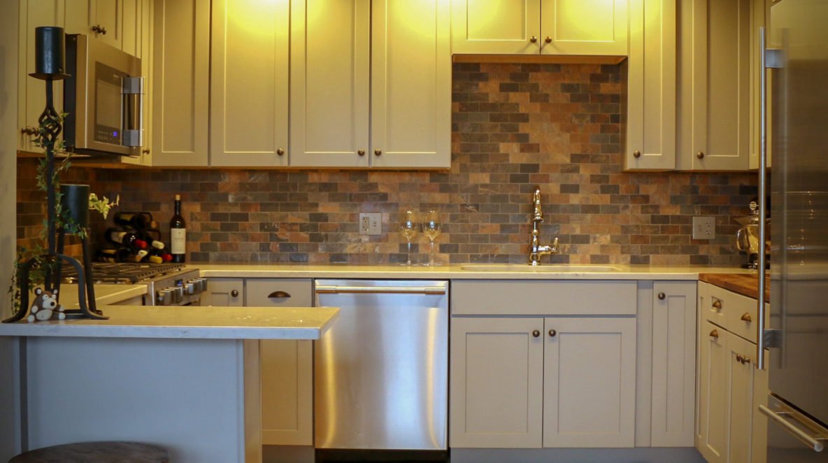 Kitchen Update wit Full-height Upper Cabinets