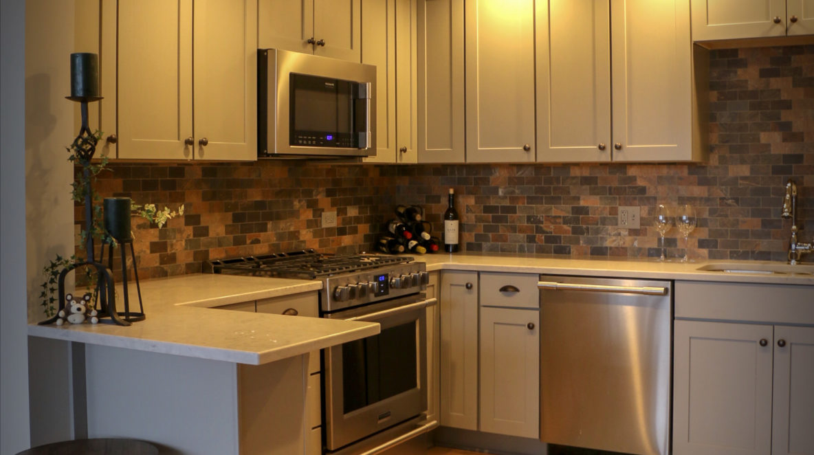 Kitchen Update with Grey Shaker Cabinets