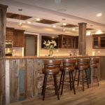 Basement Bar with Barnwood Siding