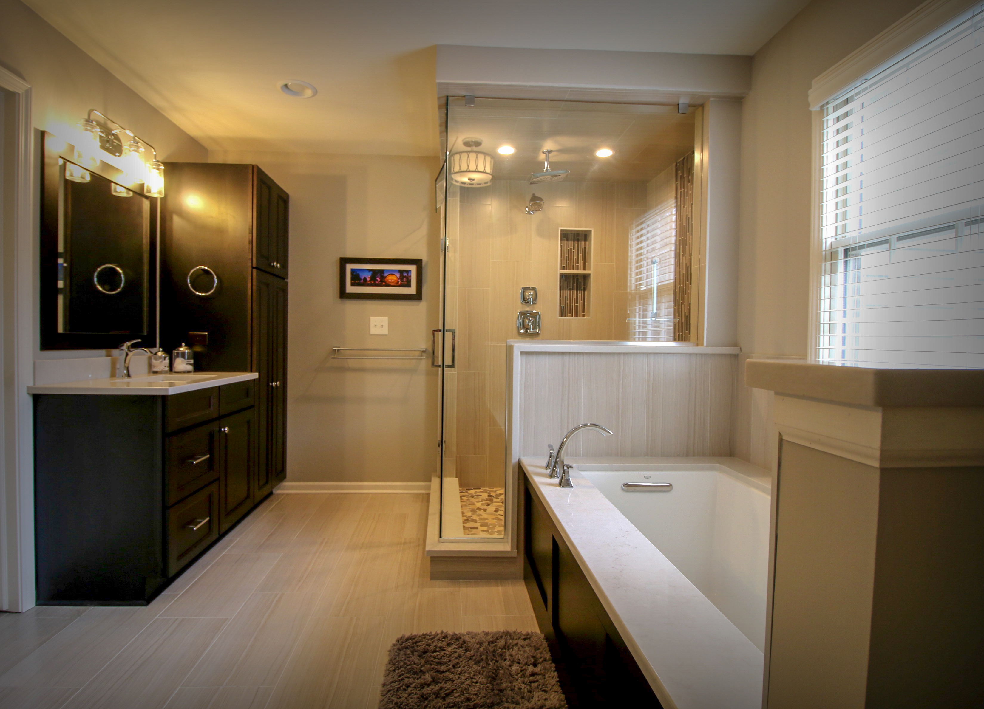 Bathroom Upgrade With Custom Tub Platform