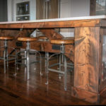 Custom Kitchen Island with Reclaimed Timbers