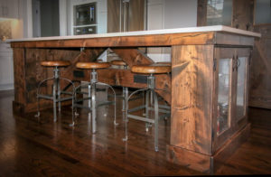 Custom Kitchen Island with Reclaimed Timbers