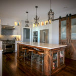 Kitchen with Custom Reclaimed Timber Island and Doors