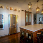 Beautiful Kitchen Remodel with Glass Door Upper Cabinets