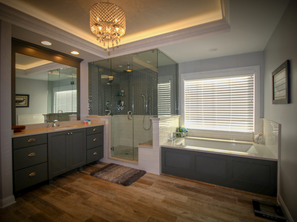 Custom Bathroom Remodel with Tray Ceiling