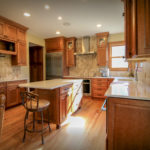Oak Kitchen Cabinets with Stone Counter Tops