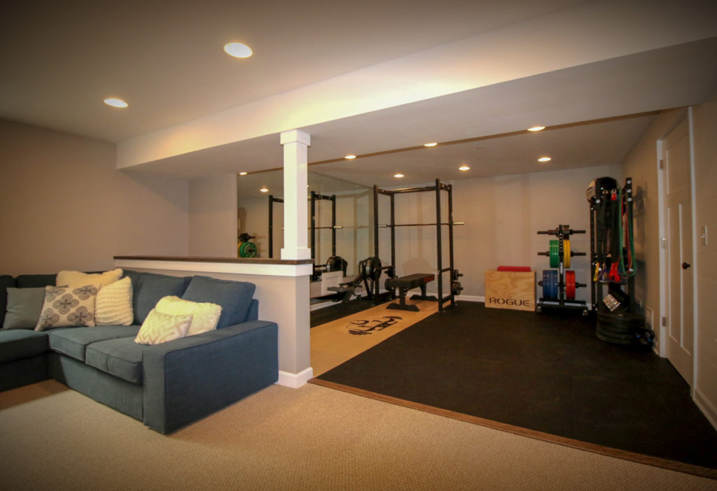 Basement Remodel with Home Gym