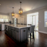 Grey Island White Cabinet Kitchen