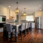 Large Eat-in Grey Kitchen Island