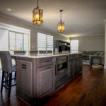 Kitchen Island Opening Up to Family Room