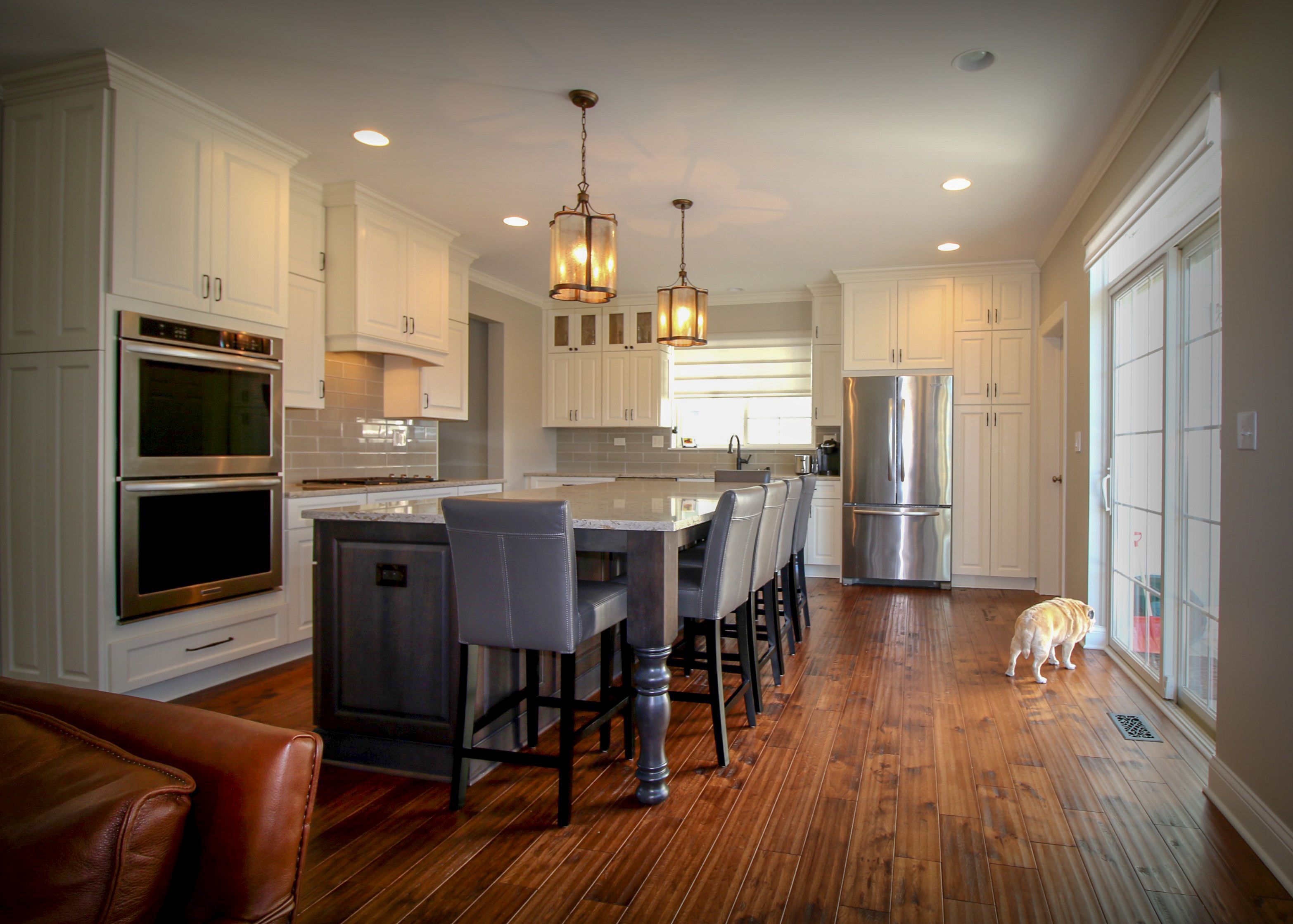 Updated Kitchen with Distinctive Large Island