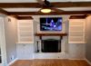 Custom Fireplace Built-ins with Chunky Wood Mantle