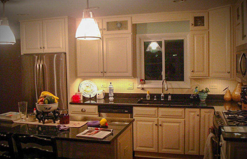 White Kitchen Update with Stone Countertops