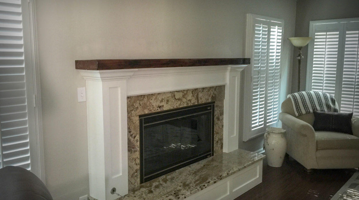 Updated Fireplace Surround and Mantle