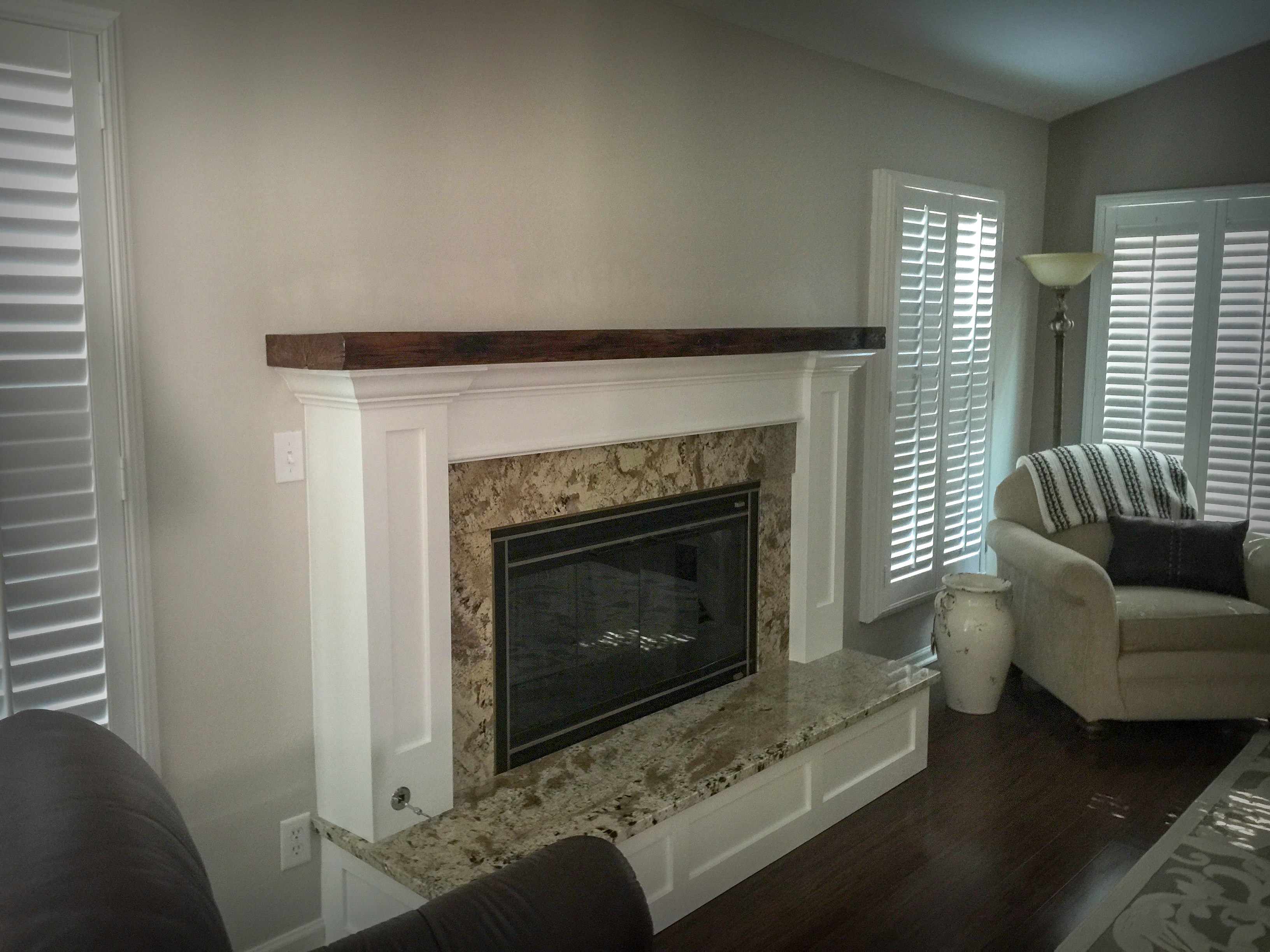 Updated Fireplace Surround and Mantle