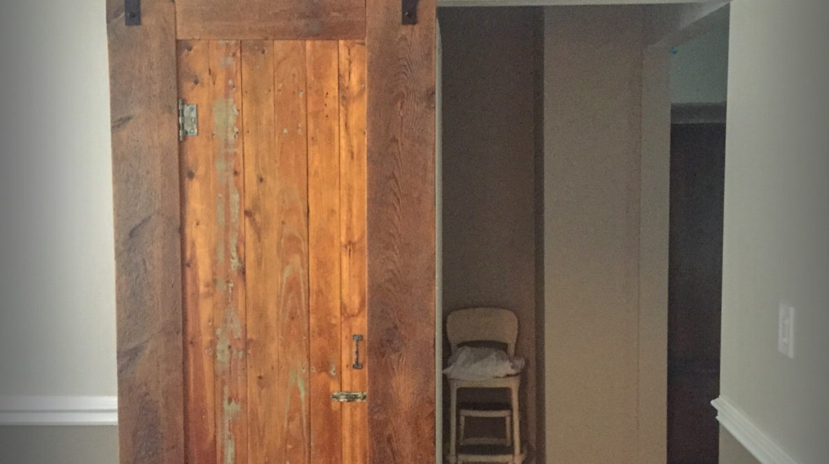 Rustic Custom Barn Door from Reclaimed Timbers