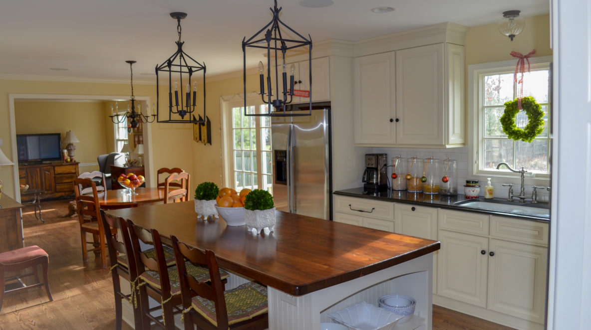 White Kitchen Update with Eat-in Island