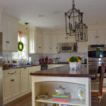 White Kitchen Remodel with Custom Island Top