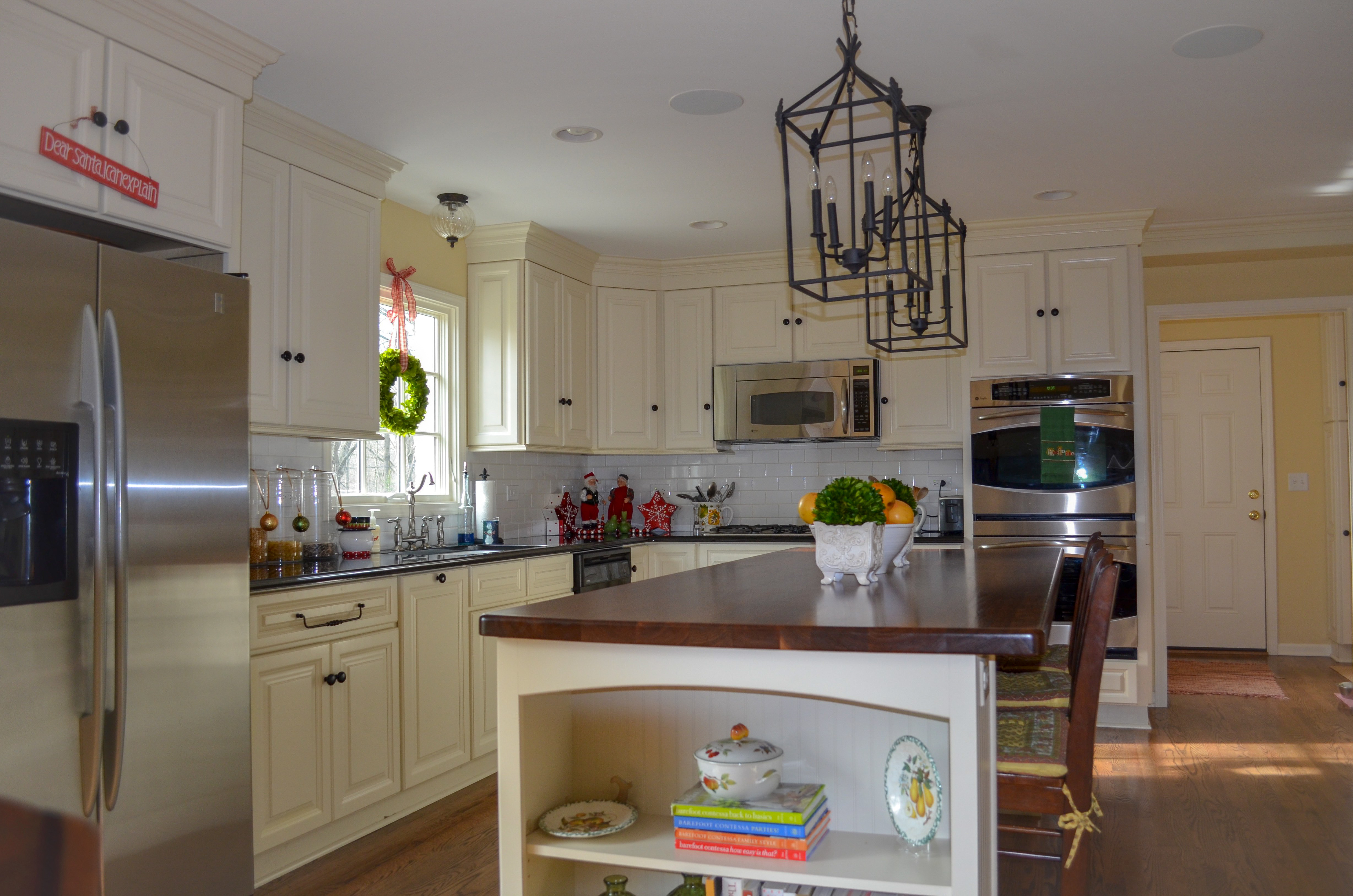 White Kitchen Remodel with Custom Island Top