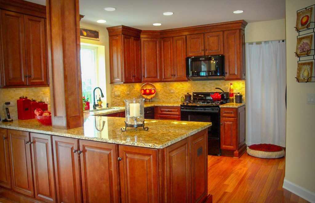 Kitchen Update with Custom Stone Backsplash