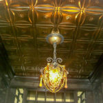 Elegant Lamp with Tin Roof