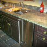 Basement Bar with stone countertop